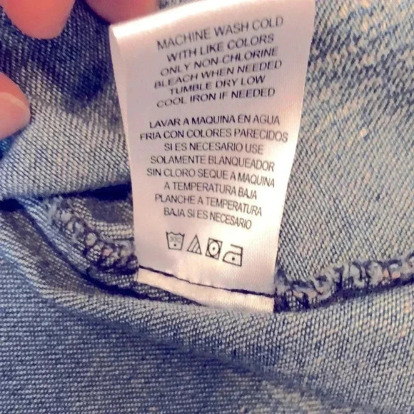 Miley Cyrus Max Azria Collab Denim Distressed Detail Top Brass Snaps - Picture 5 of 8